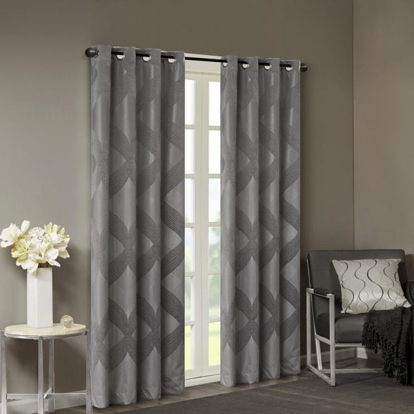 Bentley Ogee Knitted Jacquard Total Blackout Panel - Image 2