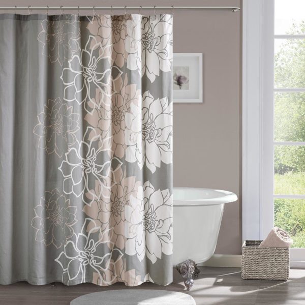 Lola 100% Cotton Floral Printed Shower Curtain - Image 4