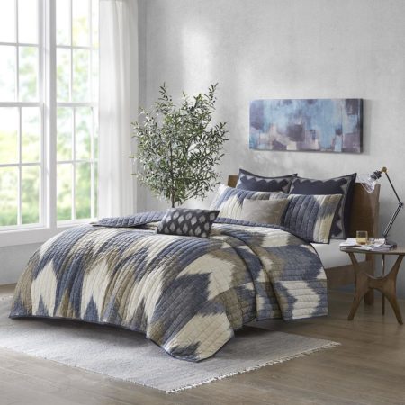 Alpine 3 Piece Printed Cotton Coverlet Set