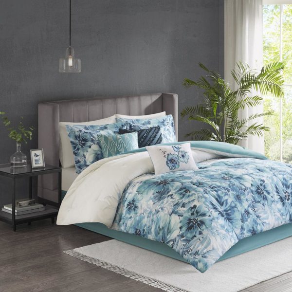 Enza 7 Piece Cotton Printed Comforter Set - Image 2