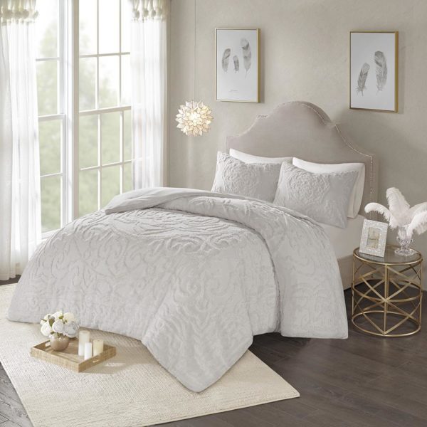 Laetitia Tufted Cotton Chenille Medallion Comforter Set - Image 3