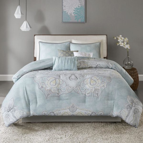 Lucinda 7 Piece Reversible Cotton Sateen Comforter Set - Image 2