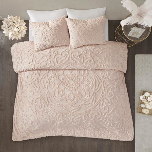 Laetitia Tufted Cotton Chenille Medallion Duvet Cover Set - Image 2