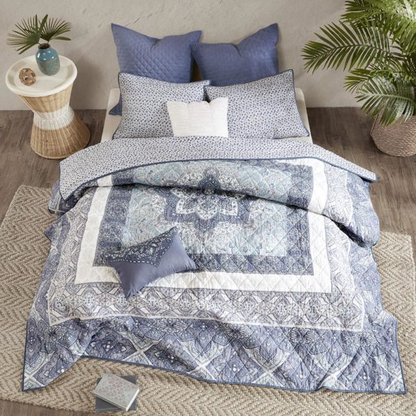 Maggie 7 Piece Reversible Cotton Coverlet Set