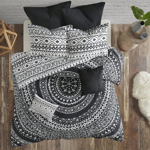 Larisa 7 Piece Cotton Reversible Duvet Cover Set - Image 2