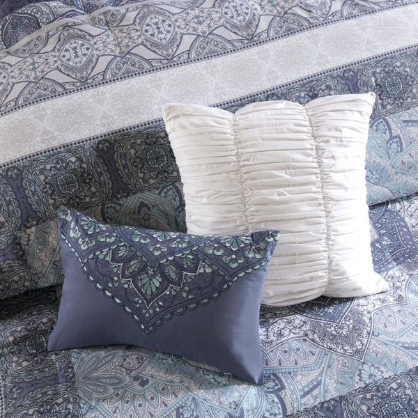 Maggie 7 Piece Reversible Cotton Duvet Cover Set - Image 4