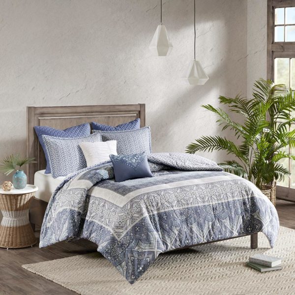 Maggie 7 Piece Reversible Cotton Duvet Cover Set - Image 2