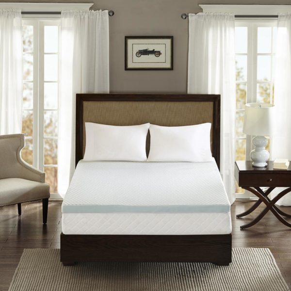 2" Gel Memory Foam All Season Reversible Hypoallergenic Cooling Mattress Topper - Image 2
