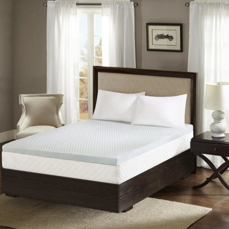 2" Gel Memory Foam All Season Reversible Hypoallergenic Cooling Mattress Topper