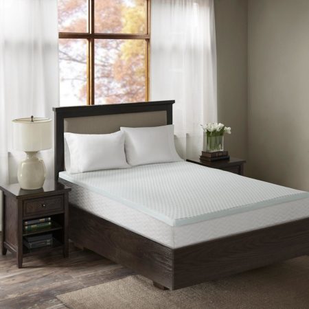 Hypoallergenic 3" Cooling Gel Memory Foam Mattress Topper with Removable Cooling Cover