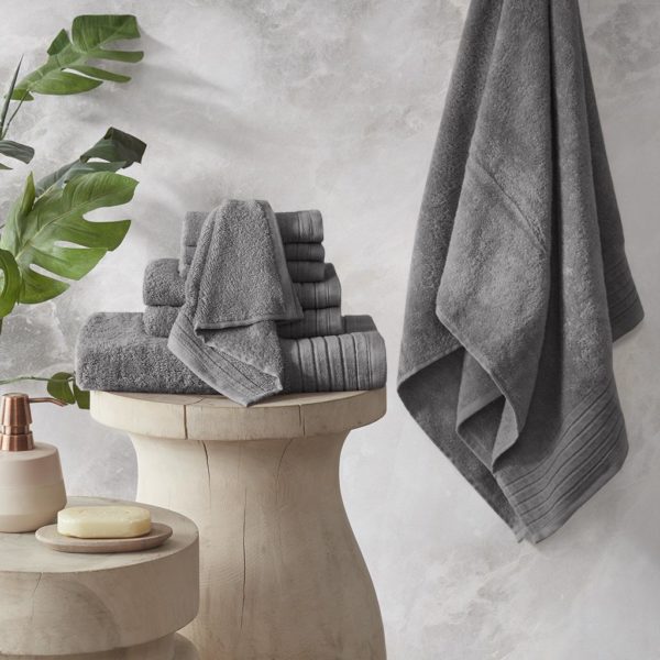 Mirage Solid 100% Cotton 8 Piece Towel Set