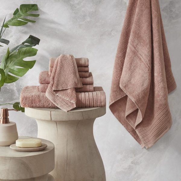 Mirage Solid 100% Cotton 8 Piece Towel Set - Image 3