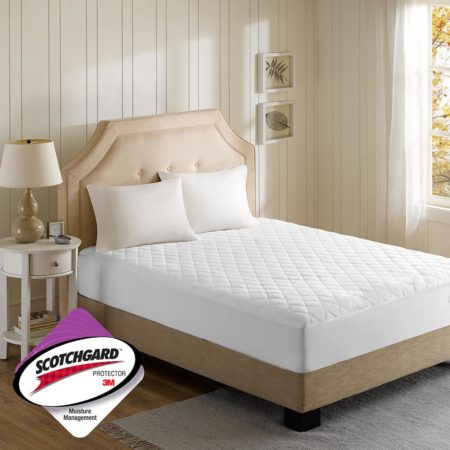 Heated Microfiber Mattress Pad with 3M Scotchgard