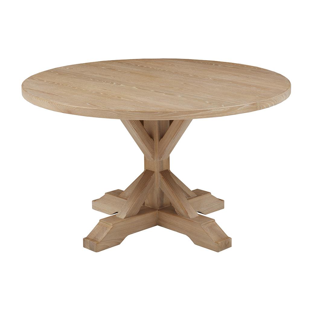 Farmhouse Round Dining Table Brown Interiors