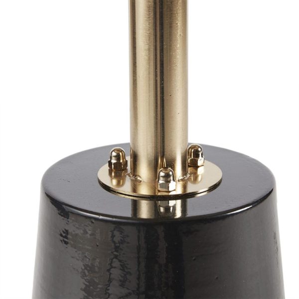Sophia Round Pedestal Accent Side Table with Metal Base - Image 2