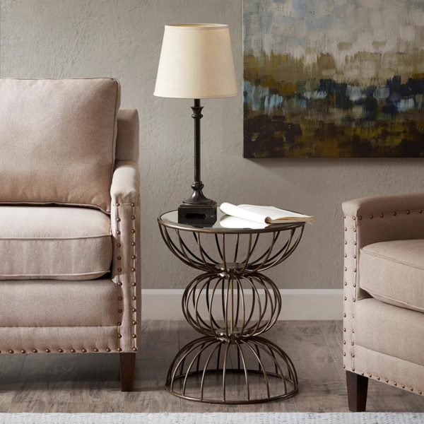 Wire Ball Table with Mirror Top