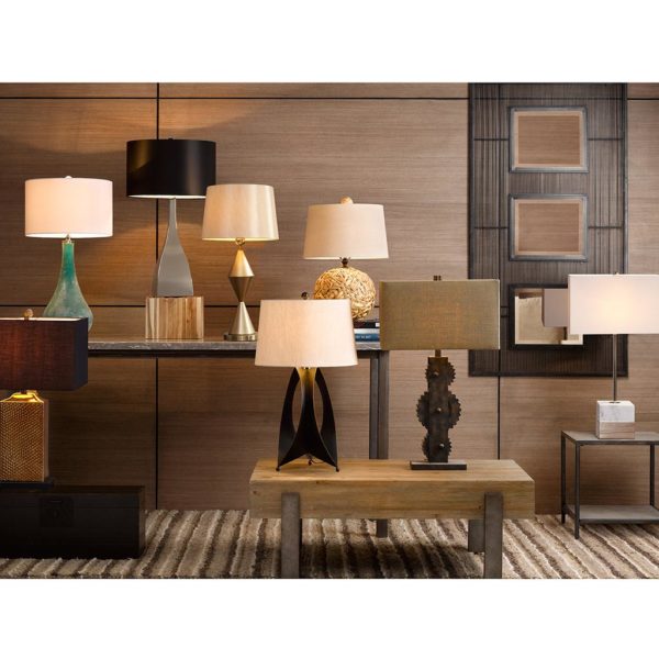 Carerra Marble and Metal Table Lamp - Image 2
