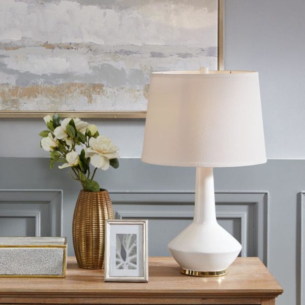 Asheville White Ceramic Table Lamp - Image 2