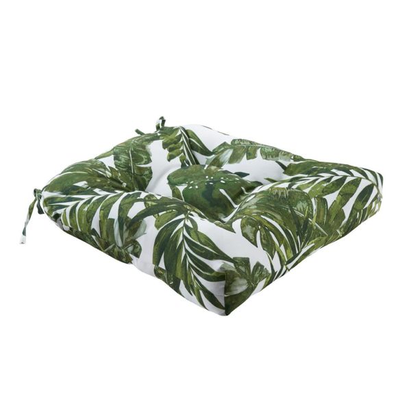Everett Printed Palm 3M Scotchgard Outdoor Seat Cushion