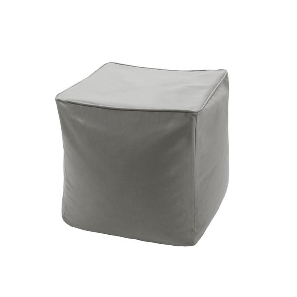 Pacifica Solid 3M Scotchgard Outdoor Square Pouf