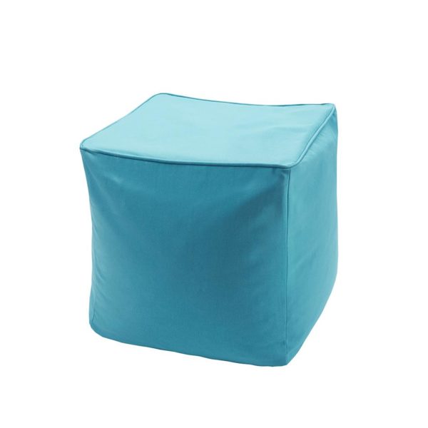 Pacifica Solid 3M Scotchgard Outdoor Square Pouf - Image 2