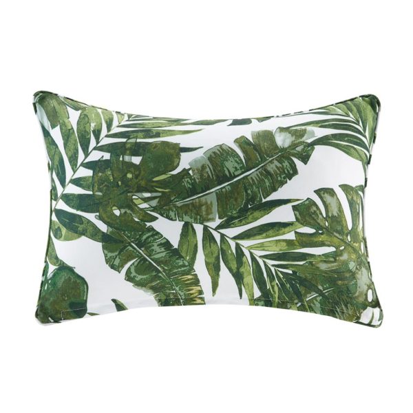 Everett Printed Palm 3M Scotchgard Outdoor Oblong Pillow