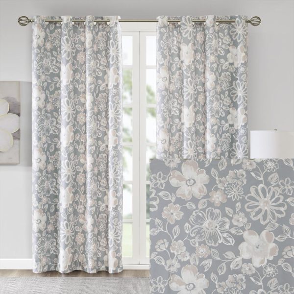 Lily Floral Printed Foamback Panel Pair - Image 6