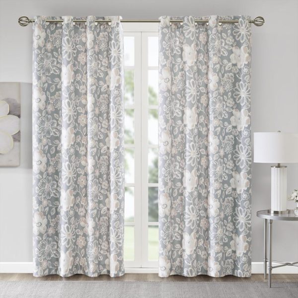Lily Floral Printed Foamback Panel Pair - Image 2