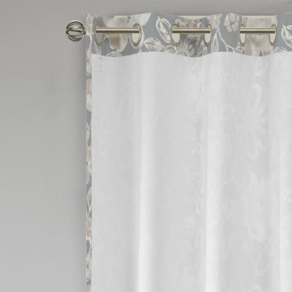 Lily Floral Printed Foamback Panel Pair - Image 4