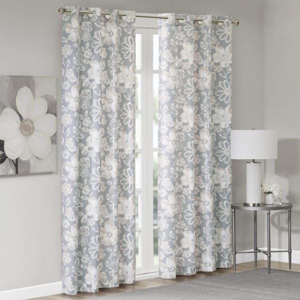 Lily Floral Printed Foamback Panel Pair