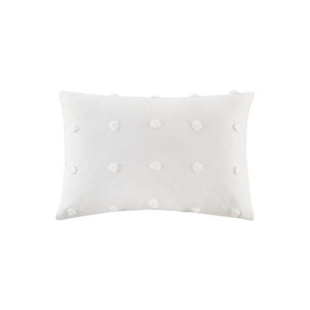 Brooklyn Cotton Jacquard Pom Pom Oblong Pillow