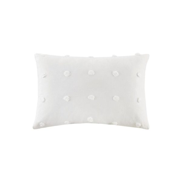 Brooklyn Cotton Jacquard Pom Pom Oblong Pillow