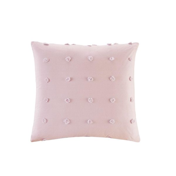 Brooklyn Cotton Jacquard Pom Pom Square Pillow - Image 2