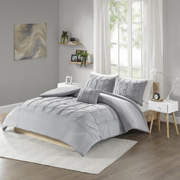 Casey Jersey Tufted Duvet Cover Set