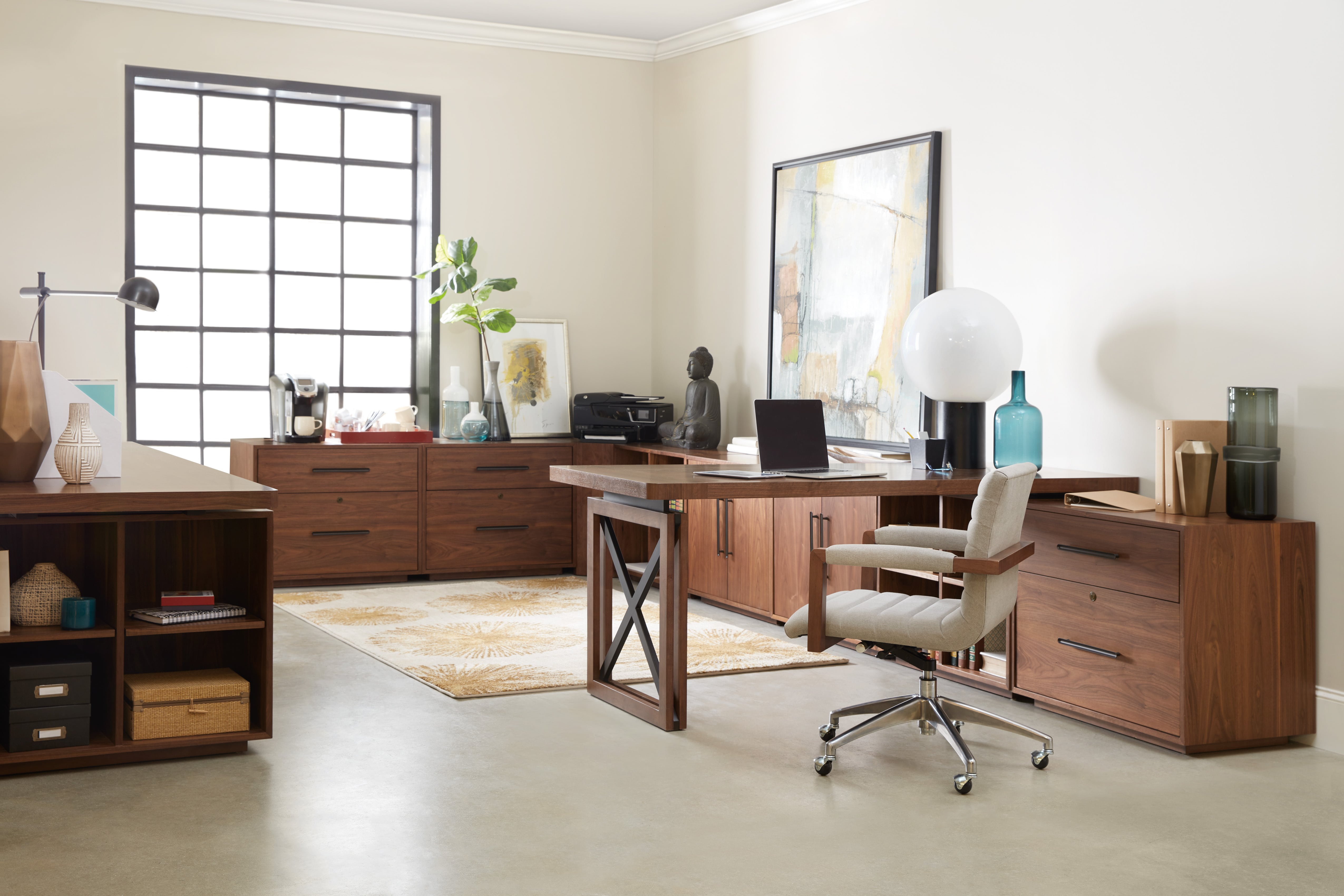 Elon Corner Desk Brown Interiors Elon Corner Desk