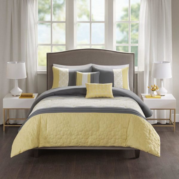 Donnell Embroidered 5 Piece Comforter Set - Image 2