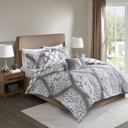 Jaclin 5 Piece Reversible Print Comforter Set
