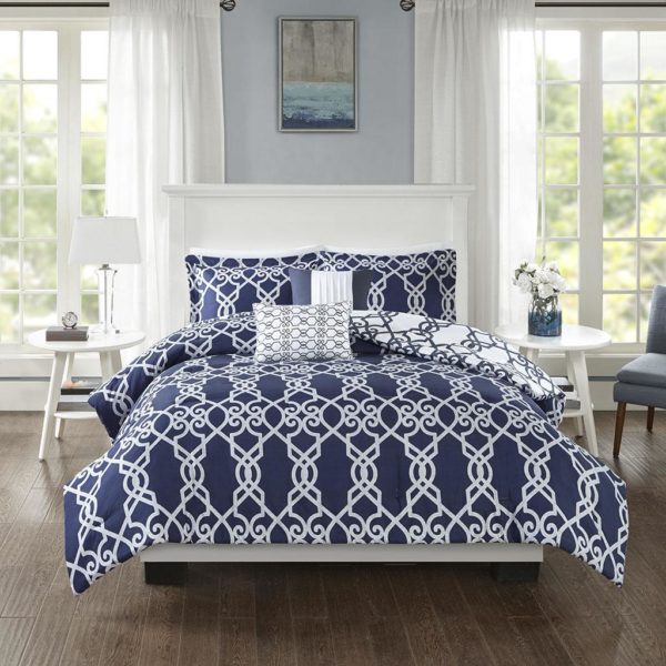 Neptune 5 Piece Reversible Print Comforter Set - Image 3