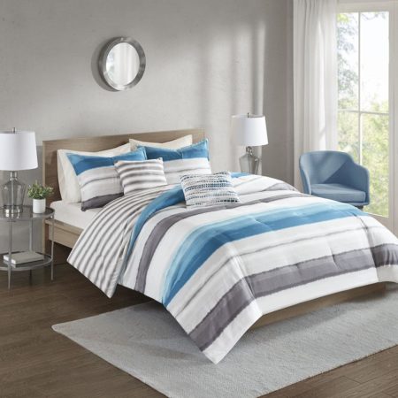 Wallace 5 Piece Reversible Print Comforter Set
