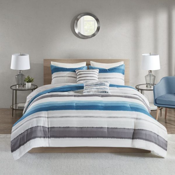 Wallace 5 Piece Reversible Print Comforter Set - Image 3