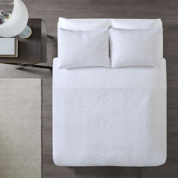 Lucca 3 Piece Reversible Embossed Coverlet Set - Image 9