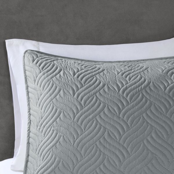 Lucca 3 Piece Reversible Embossed Coverlet Set - Image 13