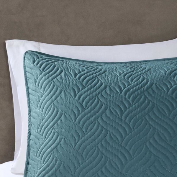 Lucca 3 Piece Reversible Embossed Coverlet Set - Image 14