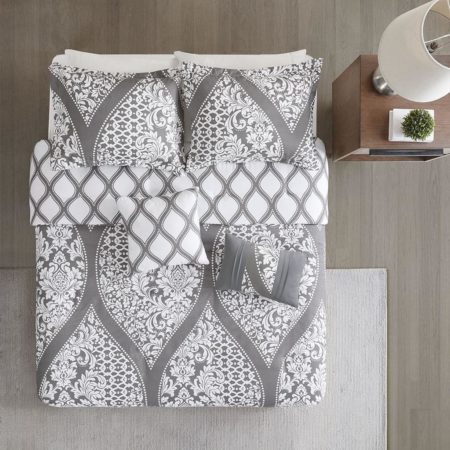 Jaclin 5 Piece Reversible Print Duvet Set