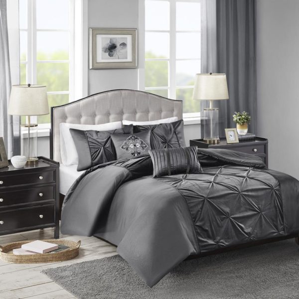 Mia Faux Velvet 5 Piece Comforter Set - Image 2