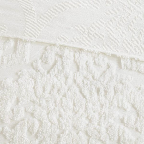 Viola 3 Piece Tufted Cotton Chenille Damask Coverlet Set - Image 3