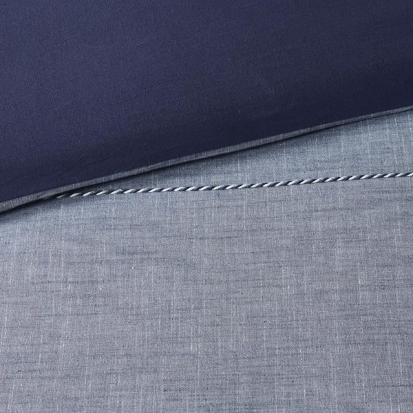 Raven 3 Piece Cotton Yarn Dye Duvet Cover Set - Image 4
