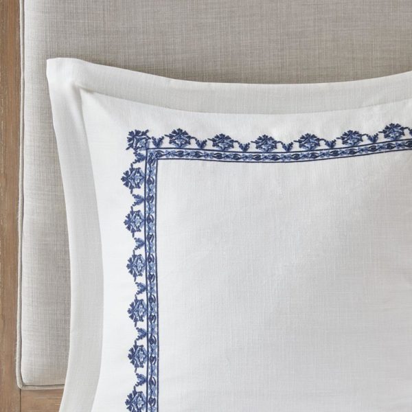 Indigo Sky Faux Linen Oversized Comforter Set - Image 4