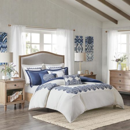 Indigo Sky Faux Linen Oversized Comforter Set