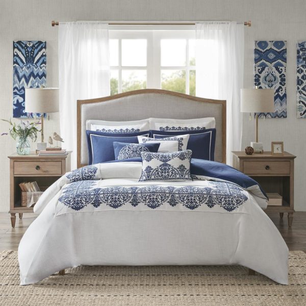 Indigo Sky Faux Linen Oversized Comforter Set - Image 2